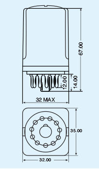 DC electromechanical relay - 31(1R/2R) series  - O/E/N India Ltd. - AC / octal / plug-in