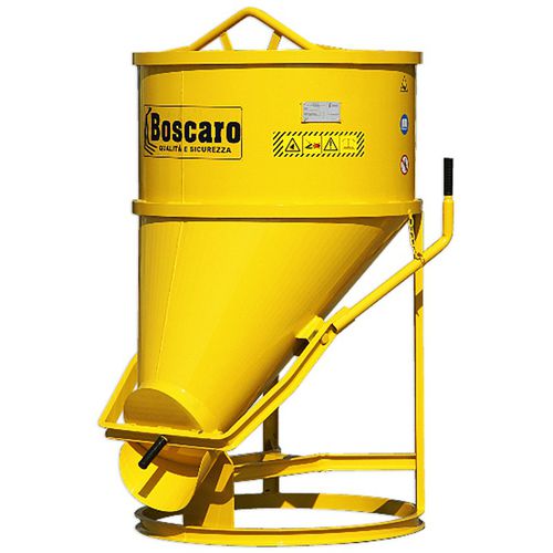 Conical concrete skip - BF series - Boscaro s.r.l. - bottom-opening