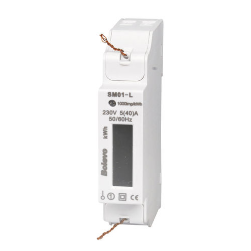 Single-phase electric energy meter - SM01 series - Yueqing Hean Electrical Co., Ltd. - DIN rail / 50 Hz / with LCD display