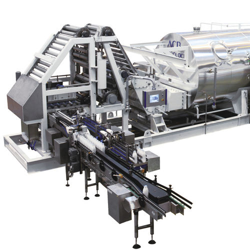 Process sterilizer - ACB series - HYDROLOCK - steam / rotary / horizontal