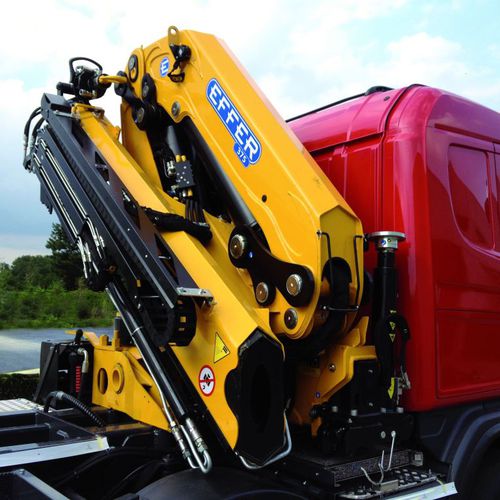 Truck-mounted crane - 375  - Effer S.p.a - folding / lifting / hydraulic