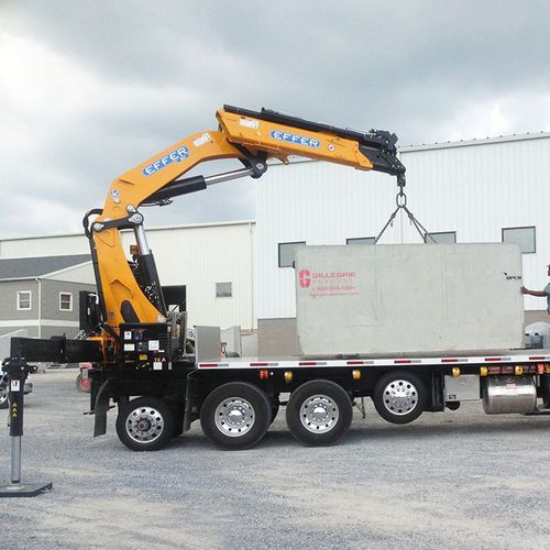 Truck-mounted crane - 655  - Effer S.p.a - swing-arm / folding / for construction