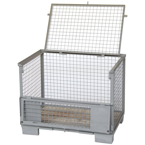 Wire mesh pallet box ASCH.AG100D Arcawa GmbH storage / with lid