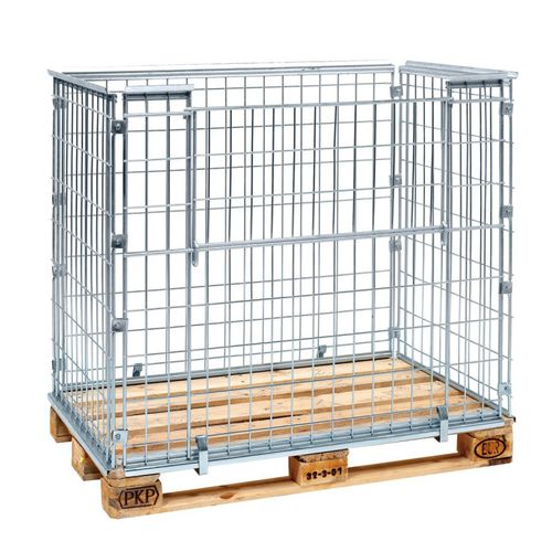Foldable pallet collar - PA121008-1K12 - Arcawa GmbH - space saving / wire mesh
