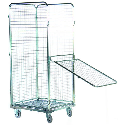 Multipurpose roll container - MR 0708-4S-50 - Arcawa GmbH - shelf / 4-panel / wire mesh