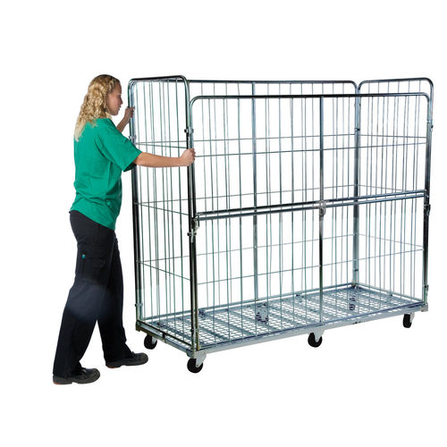 4-panel large roll container - MR200818 -4S - Arcawa GmbH - wire mesh
