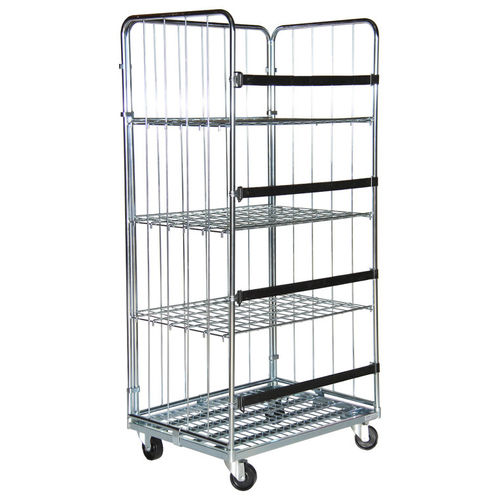 Multipurpose roll container - MR090618-3S - Arcawa GmbH - shelf / wire mesh / 3-panel