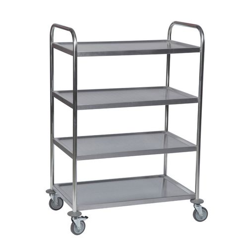 Transport cart - AKM 60356 - Arcawa GmbH - stainless steel / 4 levels / multipurpose