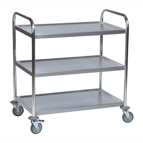 Transport cart - AKM 60355 - Arcawa GmbH - stainless steel / 3 levels / multipurpose