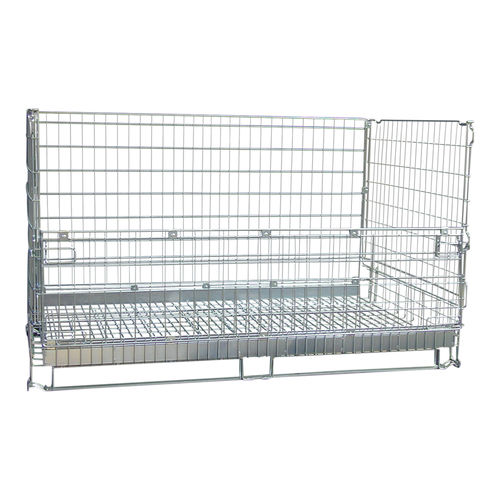 Wire mesh pallet box - PCMK 201212 SMAX - Arcawa GmbH - storage / foldable / stacking