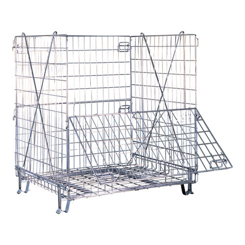 Wire mesh pallet box - PCLG101010 - Arcawa GmbH - storage / transport / foldable