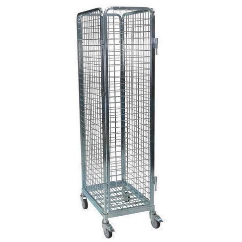 Shelf roll container - MRE040618-4S50 - Arcawa GmbH - 4-panel / metal / wire mesh