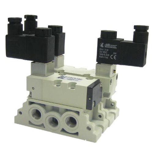 Spool pneumatic directional control valve - 130 ISO 5599/1 - Aircomp by Stampotecnica - pneumatically-operated / solenoid-operated / 5/2-way