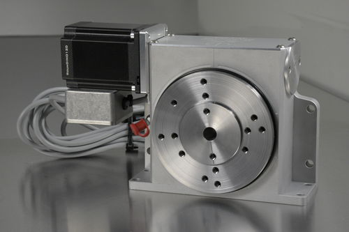 Motor-driven rotary table - RounDINO 120 - CNC-STEP GmbH & Co. KG - horizontal / vertical / for milling