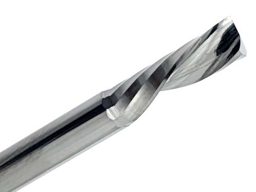 Solid carbide milling cutter - F112 series - CNC-STEP GmbH & Co. KG - for plastics / cutting / left-hand