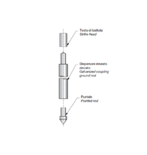 Zinc-coated steel ground rod - Spina Group - round