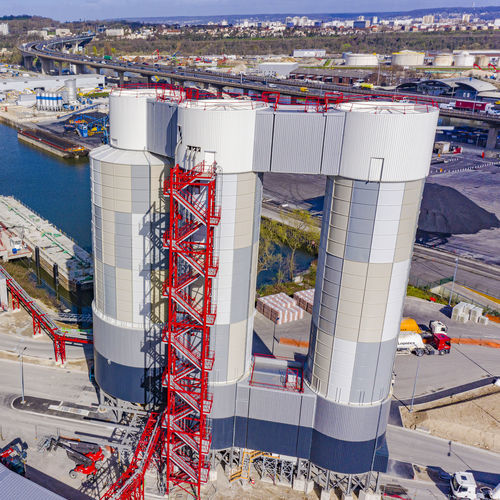 Cone-bottom silo - EUROMECC - cement / galvanized / for marine applications