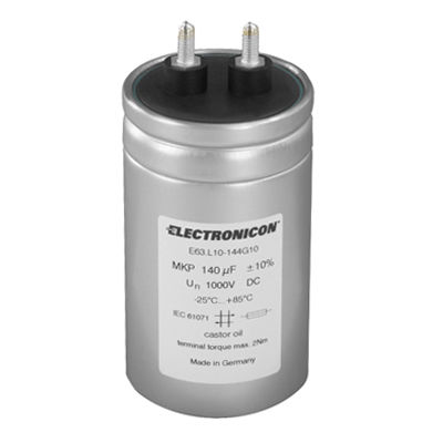 Film capacitor - E63 - ELECTRONICON Kondensatoren - cylindrical / oil-filled / DC