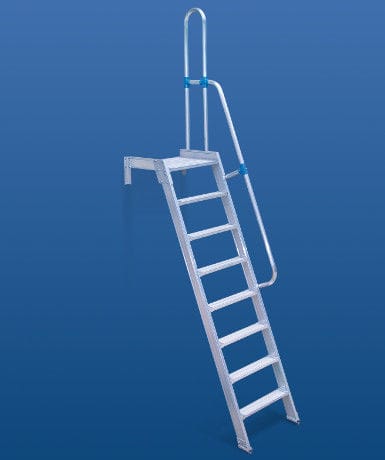 Aluminum ladder - 10602 series - European Special Ladders, S.A. (ESLA) - mobile / platform / with safety cage