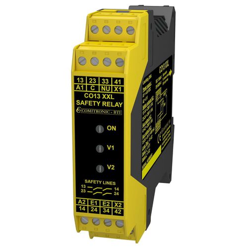 Emergency stop safety relay - CO13XXL - COMITRONIC - BTI - 2 NO / 1 NC / SIL
