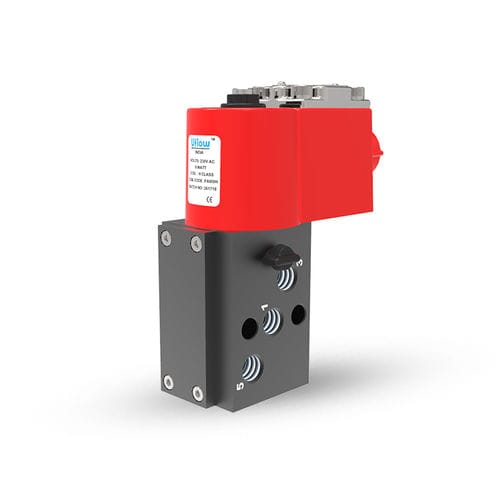 Pilot-operated solenoid valve - TFA1R - UFLOW AUTOMATION - 5-way / normally closed / normally open