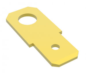 Flat solder terminal - 011xxV/DV/NV series - MECATRACTION - non-insulated / brass
