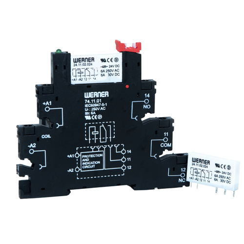 DC electromechanical relay - 24 series - Werner Electric GmbH - AC / SPST-NO / SPDT