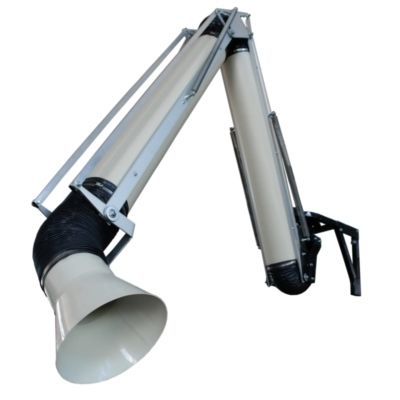 Wall-mounted extraction arm - EPP series - Airbravo Srl - flexible / rigid / for welding fume extractors
