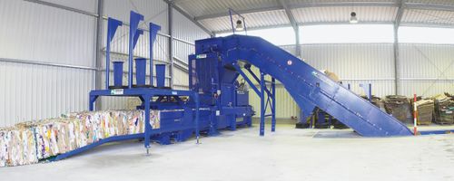 Cardboard baling press - AVERMANN Maschinenfabrik GmbH & Co. KG - horizontal / top-loading / channel
