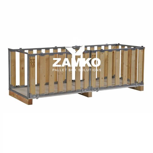 Wood pallet box - MPB.g80.W - ZAMKO - storage / transport / stacking