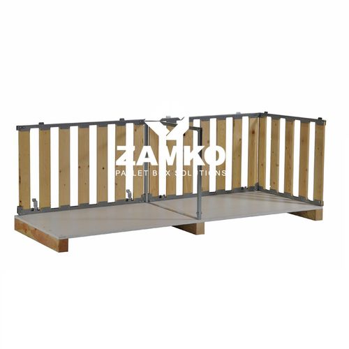 Wood pallet box - MPB.f70.W - ZAMKO - storage / transport / foldable