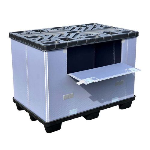 HDPE pallet box - P12585.900.300 - ZAMKO - PP / transport / handling