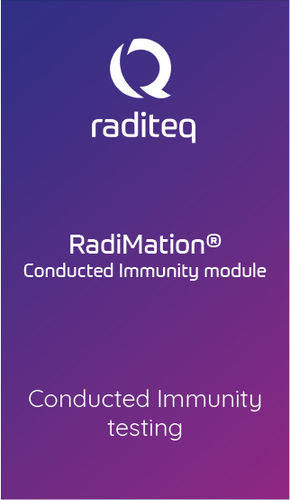 Test software - RadiMation Conducted Immunity module (RMC1001A#020) - Raditeq B.V. - measurement