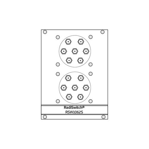 Single-pole switch - RadiSwitch 2x SP6T, SMA - 18GHz (RSW1062S) - Raditeq B.V. - RF