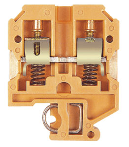 DIN rail-mounted terminal block - Elmex Controls Pvt. Ltd. - spring