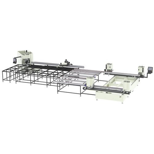 PLC-controlled welding and cleaning center - SIRIUS - OZMACHINE - high-speed / frame / for PVC profiles