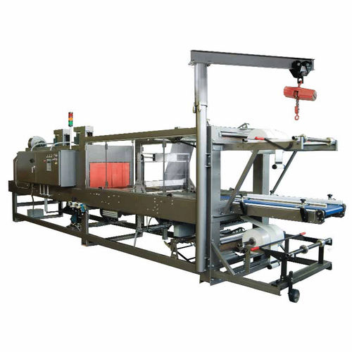 Tray shrink wrapping machine 65TW28 ARPAC Group for heatshrink films / with shrink tunnel