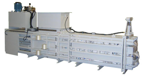 Plastic baling press - COMAV - horizontal / top-loading / channel