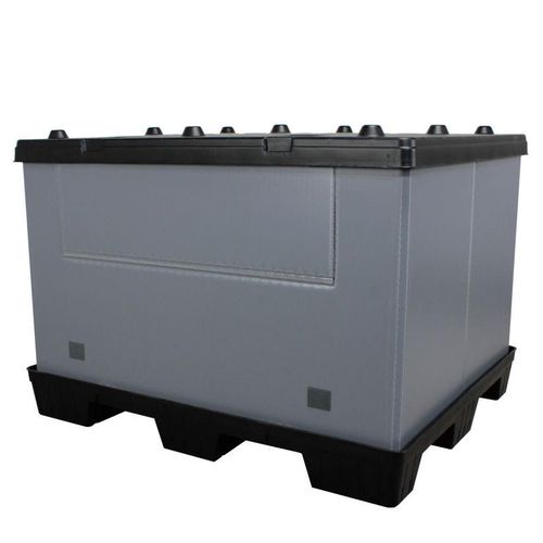 Polyethylene pallet box - UP4548xx-C series - RPP Containers - handling / with lid / lightweight