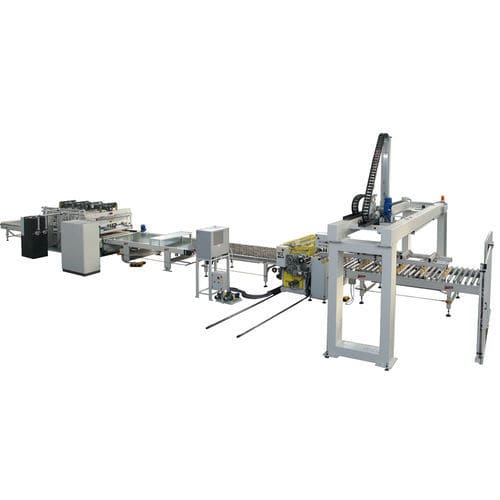 Hydraulic press line - V - ITALPRESSE - for wood / roller / automatic