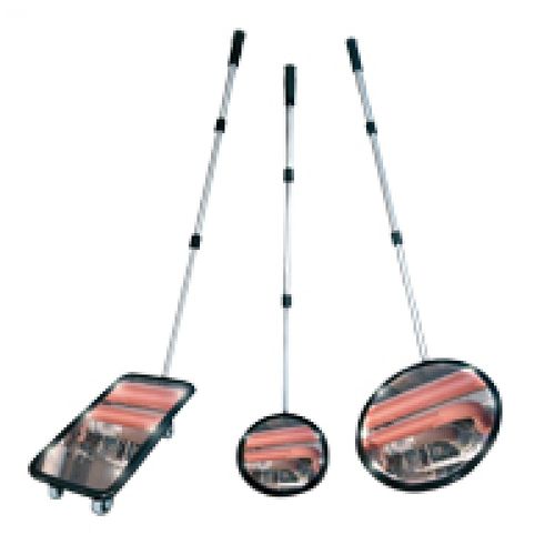 Inspection mirror - IS-L series - Dancop International GmbH - telescopic / PMMA / with frame