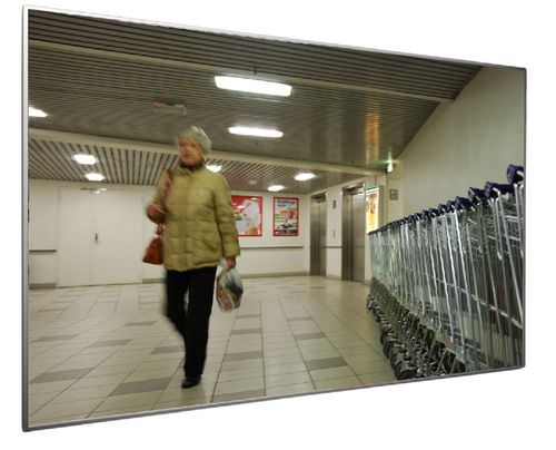 Security mirror - IP AC series - Dancop International GmbH - flat / acrylic / with frame