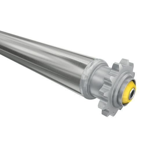 Belt-driven conveyor roller - 3500 series - Interroll - chain drive / steel / zinc-plated steel