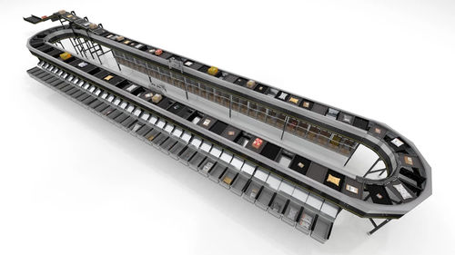 Split tray sorter - MT-S - Interroll - for the pharmaceutical industry / for parcel / for books