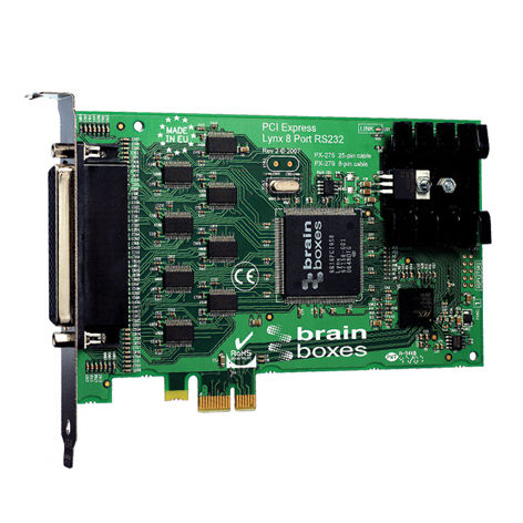 PCI Express interface card - PX-275 - Brainboxes - serial / RS-232 / industrial