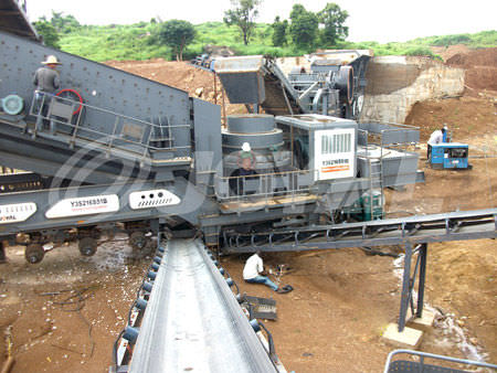 Cone crusher - Y3S1548Y900 - Shanghai Joyal Machinery Co., Ltd. - mobile / compact / rubber-tired