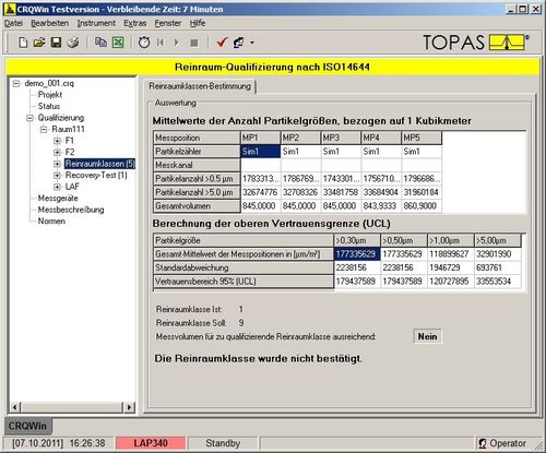 Reporting software - CRQWin   - Topas GmbH - data acquisition