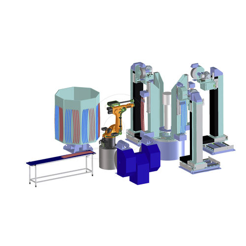 Robotic polishing cell - IR + TR - COSMAP - loading / unloading / grinding