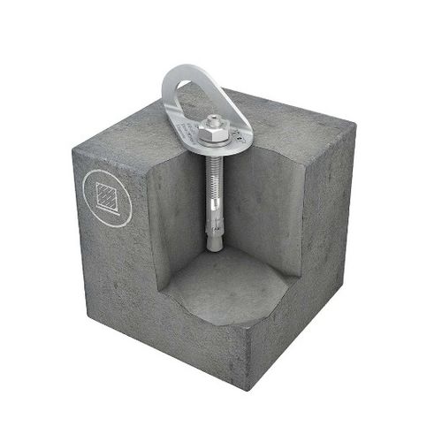 Stainless steel fall arrest anchor - ABS-Lock V-B - SafetyConcept s.a. - concrete