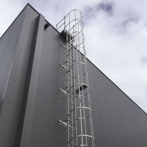 Aluminum ladder - SafetyConcept s.a. - stainless steel / galvanised steel / single
